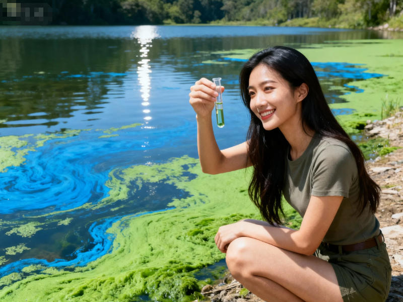 地表水取水樣現場觀察中